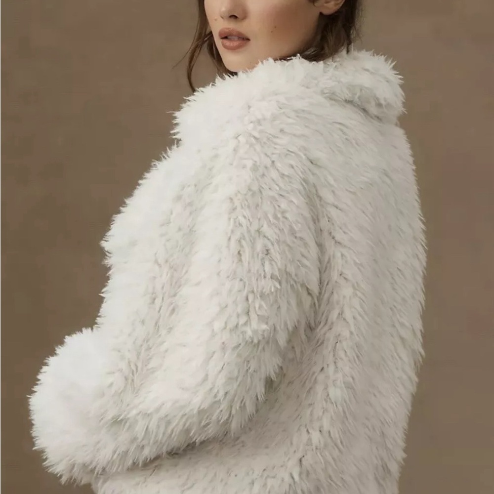 NWT ANTHROPOLOGIE OVERSIZED FAUX FUR JACKET 2X - Picture 2 of 8
